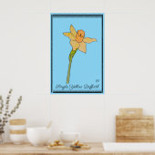 Poster Daffodile jaune simple Bébé bleu (Cuisine)