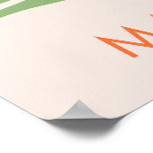 Poster Daffodile rétro Abstrait du marché aux fleurs (Coin)