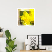 Poster Daffodiles jaunes Abstraits (Bureau à domicile)