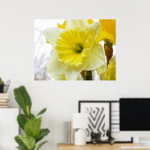 Poster Daffodique Blanc Et Jaune (Bureau à domicile)