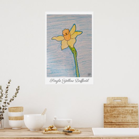 Poster Daffodique jaune simple (Cuisine)