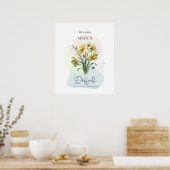 Poster Daffodique mars Fleur de naissance (Cuisine)