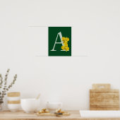 Poster Daffodique Monogramme initial A (Cuisine)