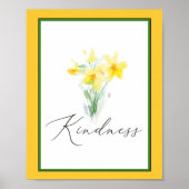 Poster Daffodiques d'aquarelle (Devant)