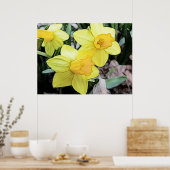 Poster Daffodiques de printemps jaune (Cuisine)
