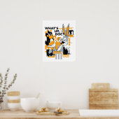 Poster DAFFY DUCK™ & BUGS BUNNY™ Glitch (Cuisine)