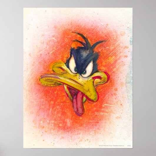 Poster DAFFY DUCK™ en orange (Devant)