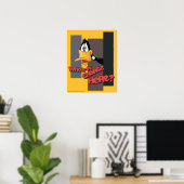 Poster DAFFY DUCK™ "Qui est responsable ici" (Bureau à domicile)
