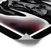 Poster Dagu noir de Grande Danse Aquarelle Art Abstrait (Coin)