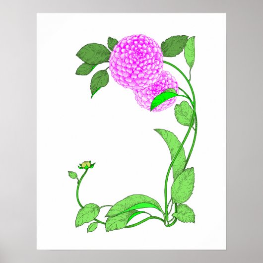 Poster Dahlia (Devant)