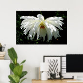 Poster Dahlia blanche pleur (Bureau à domicile)