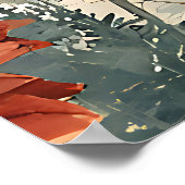 Poster Dahlia et fougères (Coin)