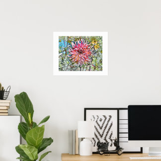 POSTER DAHLIA FLOWER