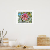 POSTER DAHLIA FLOWER (Cuisine)