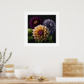 Poster Dahlia Flowers (Cuisine)