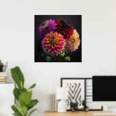 Poster Dahlia Flowers (Bureau à domicile)