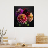 Poster Dahlia Flowers (Cuisine)