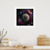 Poster Dahlia Flowers (Keuken)