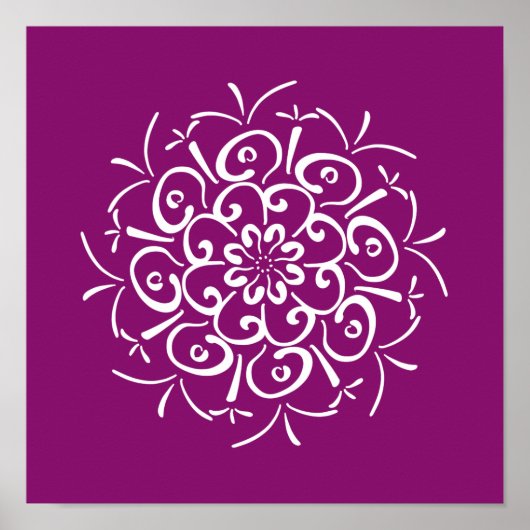 Poster Dahlia Mandala (Devant)