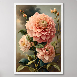 Poster Dahlia Peinture : Fleur de style classique