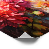 Poster Dahlias Brushstrokes (Coin)