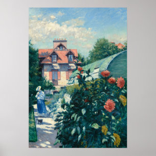Poster Dahlias - Gustave Caillebotte Art