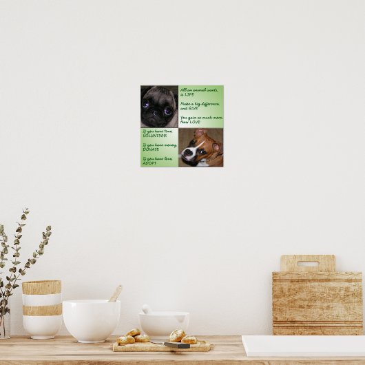 Poster d'aide Animaux (Cuisine)