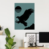 Poster d'aigle au design sauvage (Bureau à domicile)