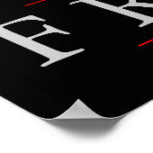 Poster d'aigle noir blanc libre sans peur (Coin)