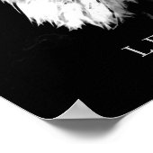 Poster d'aigle noir blanc motivationnel (Coin)