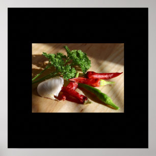 Poster d'ail et de poivre