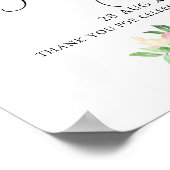 Poster Dainty Aquarelle Florals Anniversaire Bienvenue (Coin)