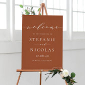 Poster Dainty Script Simple Marine Blue Mariage Welcome P