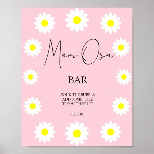 Poster Daisées fleurs sauvages - bar Mom-osa (Devant)