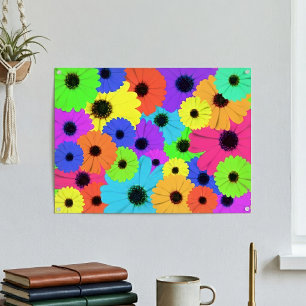 Poster Daisées ou Marigolds Motif psychédélique coloré