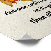 Poster Daises et feuilles d'automne - Devis de la saison  (Coin)