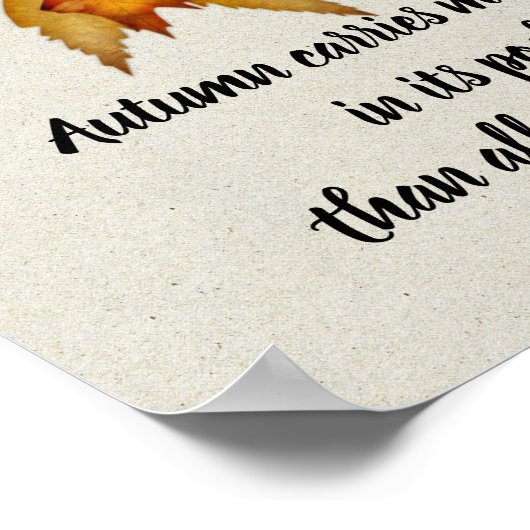 Poster Daises et feuilles d'automne - Devis de la saison  (Coin)