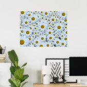 Poster Daisies marguerites (Bureau à domicile)