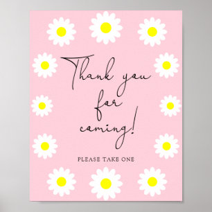Poster Daisies \ Thank you for coming