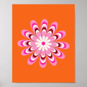 Poster Daisy 04 Orange Et Rose (Devant)