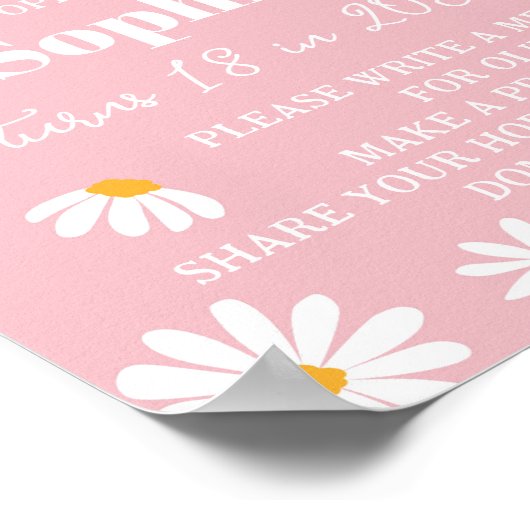 Poster Daisy Anniversaire Heure Capsule signe (Coin)