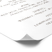 Poster Daisy. Bar à boissons pour mariage à écriture flor (Coin)