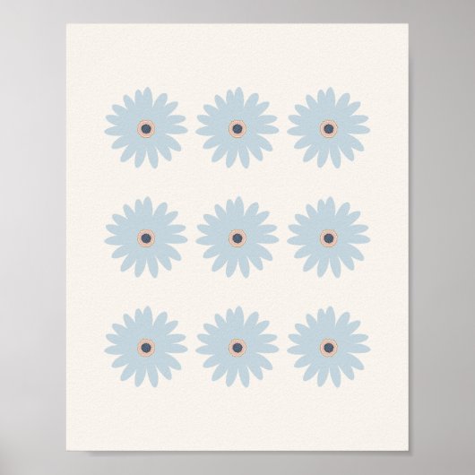 Poster Daisy bleu clair (Devant)