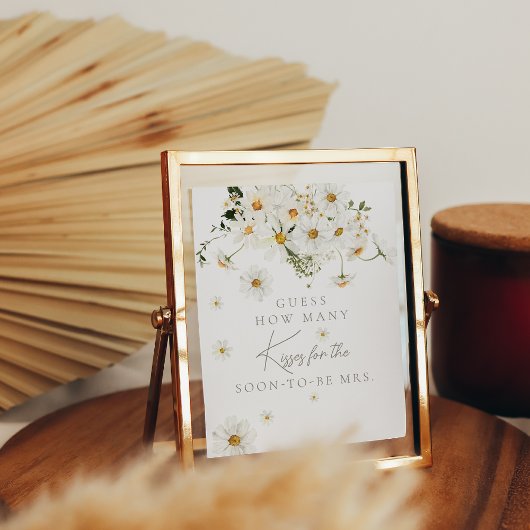 Poster Daisy Boho Fleur sauvage Jeux de baisers nuptiaux 