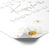 Poster Daisy Boho Fleur sauvage Jeux de baisers nuptiaux  (Coin)