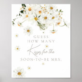 Poster Daisy Boho Fleur sauvage Jeux de baisers nuptiaux  (Devant)