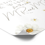 Poster Daisy Boho Fleur sauvage moderne Conseil nuptial j (Coin)