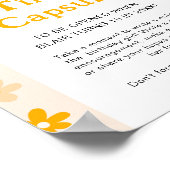 Poster Daisy Boho Floral 1er Anniversaire Heure Capsule J (Coin)