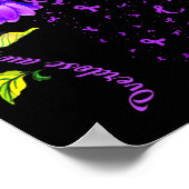 Poster Daisy Butterfly Purple Ribbon (Coin)