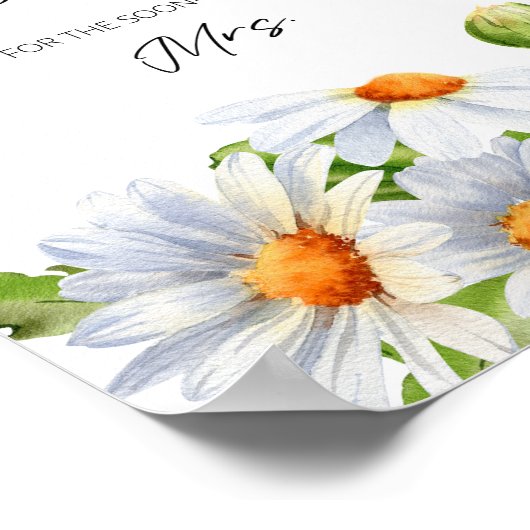 Poster Daisy devinez combien de baisers jeu de nuptiale (Coin)